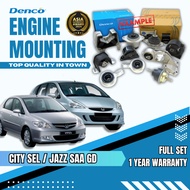 DENCO - HONDA CITY SEL/ JAZZ,FIT GD SAA - INSULATOR KIT ENGINE MOUNTING set