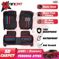 BLUECAT® 5D Karpet 5D Kereta Perodua Ativa (2021~Present) 5D Carpet Car Floor Mats Ativa