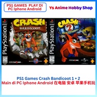 【PS1 Game Main di PC IPHONE ANDROID  】Playstation 1 Crash Bandicoot Naughty Dog Game pc phone game