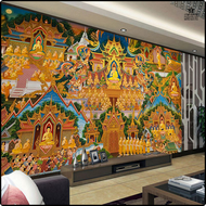 [Zior] พระศรีศากยมุนี Self Adhesive Wallpaper 3มิติ Tibetan Thangka พระพุทธพระพุทธรูปฮอลล์วัดวัดบรรพ