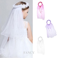 Wedding Veil For Kids With Comb Girl First Communion Veil Tulle Veils Wedding Headpiece Flower Crown