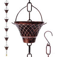 Top Functional Garden Rain Chain with Antique Bronze Finish for Drainage Solution