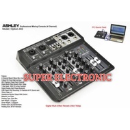 Ashley option 402 audio Mixer original 4 Channel Official Warranty
