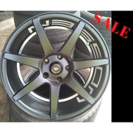 [Ready Stock] Sport Rim Car 7.5x17 Vossen WT557 5H 114.3mm ET33 Wheel 1set Black