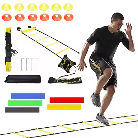 Soccer Agility Training Equipment Set Agility Ladder Disc Cones Solo Soccer Trainer for Soccer Footb