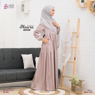 Busana muslim/Gamis/ Dress Haura Warna Silver By Azkia Hijab (Ready Stok)