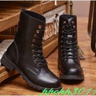 Military Boots Martin Boots Short Boots Large Size Riding Boots Thick Heel Taiwan Ready Stock Fast S
