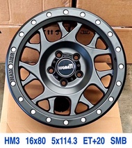ล้อแม็ก ขอบ16 TORQ HAMMER HM3 16X8.0 5H114.3 ET+20 สีดำ🔺โปรลด50%😍ราคา1วง✅ แถมจุ๊บลมยางแท้👍 มีรับประก