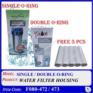 WATER FILTER HOUSING - SINGLE / DOUBLE O -RING (3/4") (F080-472 F080-473 F080-478)