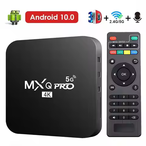 New Smart TV Box MXQ-PRO 4K HD Android 10.0 Smart TV Box 2.4/5G Dual-WIFI 3D Video Media Player Home