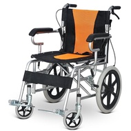 Litakang  Wheelchair16Inch Folding Back Foldable Wheelchair for the Elderly Lightweight Handbrake for the Disabled Convenient Portable Wheelchair