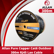 Allan UTP CAT6 CABLE OUTDOOR PURE COPPER NETWORK CABLE LAN CABLE ETHERNET CABLE 300m Fast Ethernet 1