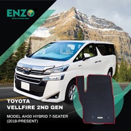 Toyota Vellfire 2nd Gen Model AH30 Hybrid 7 Seater - Enzo Customised Car Mat