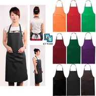 KT WARE solid colour back self tie apron Bib apron with pocket kitchen apron chef apron