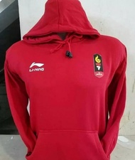 hoodie sweater jaket asian games 2018 terbaru sablon polyflex merah - kuning m