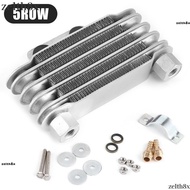 ZELTH Original Oil Cooler, Aluminum 65ml Universal Oil Cooler, 5 Row Durable Motorcycle Engine Radia
