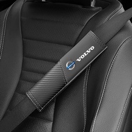 2Pcs VOLVO Universal Car Seat Safety Belt Covers Leather Belt Shoulder Pad Car Seat Belt Shoulder Pr