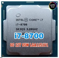 ซีพียู CPU Intel Core i7-8700 6คอ12เทรด LGA 1151v2 ฟรีซิลิโคน1ซอง i7 8700
