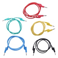 [lzdjlmy3c7] Silicone 1M 4mm Banana Plug Test Cable Lead for Multimeter Crocodile Clip