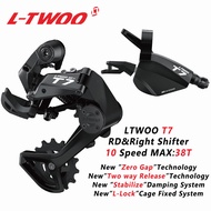 LTWOO T7 10Speed Groupset 2-Way ไกปล่อย Shifter Damping RD กรงสั้นสำหรับชิ้นส่วนจักรยานเอ็มทีบี