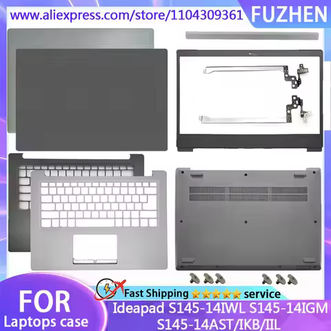 NEW For Ideapad S145-14IWL S145-14IGM S145-14AST/IKB/IIL Laptop LCD Back Cover/Front Bezel/Hinges/Pa