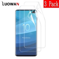 LUOWAN [3-Pack] Galaxy S10 Plus Screen Protector【Support fingerprint unlocking】PET HD Clear Full Cov