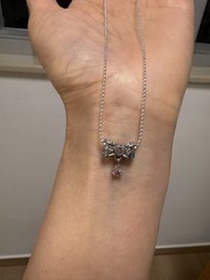 粉水晶蝴蝶吊墜連頸鏈  Rose Quartz Butterfly Pendant Necklace,Necklaces,bracelet,bracelets,Earrings,earring,rin