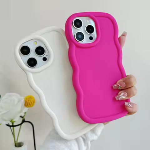 Note10s Wave Side Liquid Silicone Phone Case On For Xiaomi Redmi Note 10 Pro 10s 4g 11 11s 9 9s 8 So