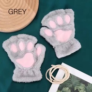 Sarung Tangan Kucing Bulu Tanpa Jari Cat Paw Fingerless Gloves Cosplay Sarung Tangan Wanita Lucu