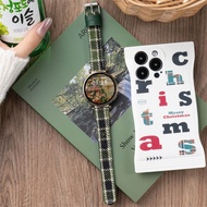 Dây Đeo Đồng Hồ Da Kẻ Caro Cổ Điển Tương Thích Với Huawei GT5/4/3 GS3 Honor 4 pro Phụ Kiện Đồng Hồ M