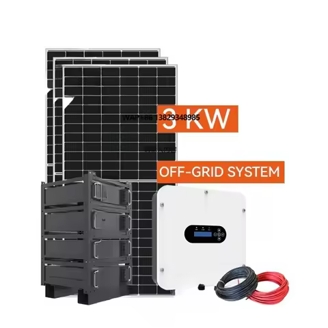 Complete Set Solar Energy System 3kw Off Grid Solar System Lithium Battery Storage Solar Power Syste
