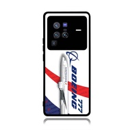 Case Vivo  X200,X80, X70,X60,X50, V50, V40,V30,V29 PRO LITE 4G 5G Custom Air FRANCE Boeing 777