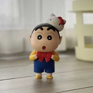 Shin Hello Crayon Chan Figurine, Kitty Shin Chan Q-Version Cute KT Cat Shin Chan Desktop Ornament,