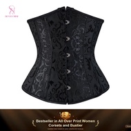 Bestcorse XS 6Xl Flower Black Plus Size Waist Trainer With Bone Boning Waist Cincher Bustier Top Sli