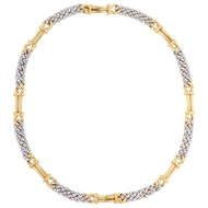 Pomellato Vintage White Gold, Gold and Diamond Link Convertible Bracelet Set and Necklace