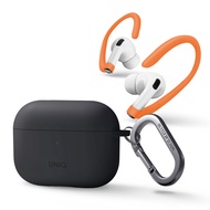 UNIQ AirPods Pro 2 Nexo耳掛運動液態矽膠藍牙耳機保護套(附登山扣)-灰
