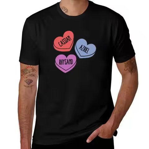 Bat Boys - ACOTAR Love Hearts (Azriel, Rhysand and Cassian) T-Shirt Sun Block Outdoor T-Shirt