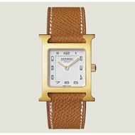 🔥Hermes 經典Heure H watch手錶/中號/金棕金/全新全配
