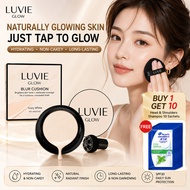 Luvie Cushion Foundation Glowing Finish Cream Dnars, Hydrating & Radiant Look