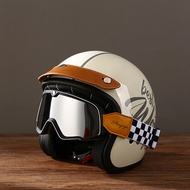 Safety Helmet 3C Certified Vintage Motorbike 3/4 Helmet