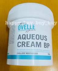 秋季冬季必備-OVELLE (愛爾蘭)-Aqueous Cream BP Emollient Moisturiser (滋潤霜) 500g-護膚-潤膚-保濕-無香料-無色素-秋天冬天防乾燥