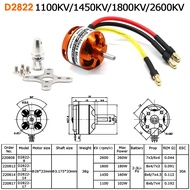 D2822 Brushless Motor 1100KV 1450KV 1800KV 2600KV 2-3S For RC Aircraft Plane Multi-copter Brushless 