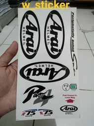 Stiker Decal Helm Arai Helm Arai Ram4 Set