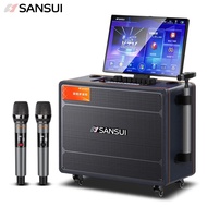 SANSUI square dance audio with display home ktv audio set home outdoor portable video machine mobile karaoke speaker touch all-in-one machine karaoke machine Q125