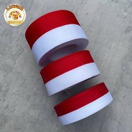 MERAH Premium red and white ribbon, red and white ribbon,/ ribbon, 1.25cm, 2.5cm/, 4cm