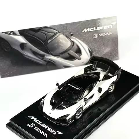 CM Mclaren Senna 1:64 GTR White Diecast Diorama Car Model Collection Toys