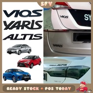 Emblem Toyota Vios Yaris Altis Matte Logo Emblem logo Toyota hitam Black matte Hitam vios Yaris Word