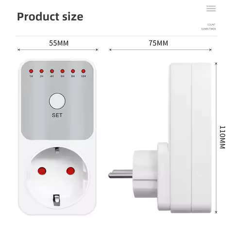 TM04 Electronic Timer LED 16A 1h-10h Countdown Timer Switch Socket Outlet Plug-in Time Control for K