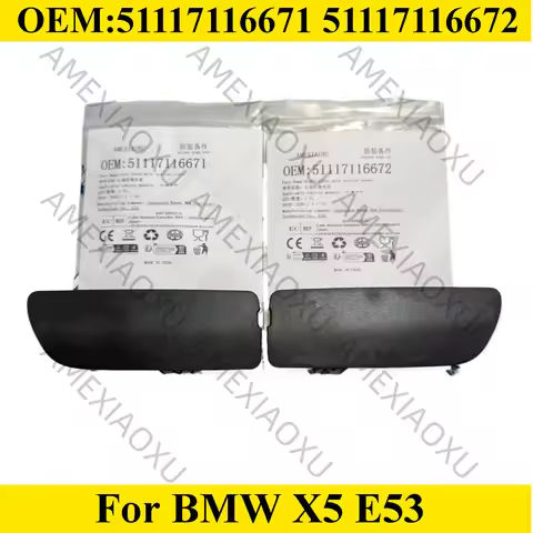 A Pair 51117116671 51117116672 Suitable for BMW X5E53 front bar trailer cover, trailer cover, front 