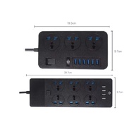 IQ Power board 3.1A universal socket, with 3,6 AC socket + 4,6 USB output 3000w 2M